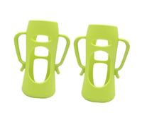 SOIMISS Silicone Baby Bottle Cover and Feeding Bottle Sleeve for Infants, Drop Resistant and Heat Insulating, Large 240ml Wide Neck, 2pcs Set for Safe Baby Feeding