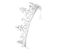 SOIMISS Silver Alloy Pearl Rhinestone Wedding Tiara Crown Headband for Bride and, Bridal Hair Accessory for Wedding, Party, and Photography