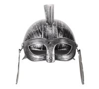 SOIMISS Silver Roman Knight Helmet for Adults, Lightweight Plastic Costume Prop with Authentic Historical Design and Stable Secure Fit, for Theater and Theatrical Acts