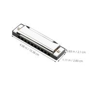 SOIMISS Silver Tone Diatonic Harmonica Key of C for Beginners and Professionals Ergonomic Musical Instrument with Handpolished Stainless Steel Shell Educational and Health Friendly Design