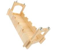 SOIMISS Small Animal Wooden Bridge Toy for Chinchillas Guinea Pigs and Hamsters Versatile Hideout for Small Pets Easy to Carry Enhances Coordination and Balance