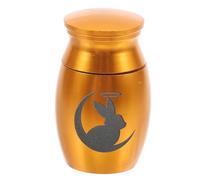 SOIMISS Small Rabbit Urn for Ashes Pet Cremation Keepsake Memorial Jar Portable Lightweight Secure Closure for Dogs Cats Human Ashes