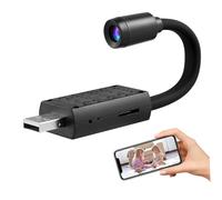 SOIMISS Small Security Camera with Night Vision Motion USB Powered Flexible Metal Hose for Remote Home Monitoring Loop Recording Large Storage Compatible with Pro App