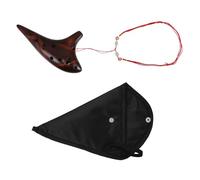 SOIMISS Smoked Ocarina Alto Twelve-hole C Key Ceramic Clay Flute Musical Instrument for Beginners Outdoor Unique Wind Boys and Girls Instruments Random Color