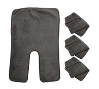 SOIMISS Soft Microfiber Facial Towels 4Pcs Esthetician Dark Grey Coral Fleece for Spa Facials and Beauty Treatments