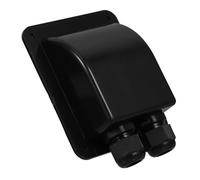 SOIMISS Solar Cable Entry Glands for Rvs and Yachts UV Resistant Junction Box for Secure Solar Panel Installations Durable Weatherproof Design Black Double Hole Connector