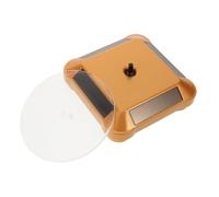 SOIMISS Solar Powered Motorized Rotating Display Stand Revolving Turntable Platform for Jewelry and Digital Products Multi-functional Jewelry Storage and Showcase Gold Color
