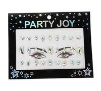 SOIMISS Sparkly Acrylic Resin Face Stickers Reusable Crystal Gems for Festival and Halloween Rave Party Accessories Eye Catching Temporary Body Decorations Easy to Apply and Remove