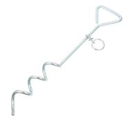 SOIMISS Spiral Ground Stake for Dogs with 360 Degree Buckle Iron | Reusable Tie-out for Grass or Sand, Pointed Heads, Wind Hold-down Use, Camping and Beach Setups
