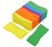 SOIMISS Sponge Fishing Line Bobbin 20pc EVA Foam Sheet for Rig Sets | Tangle Control, Protects Hook Points and Cords, Desk Cable Management, Travel Use, Size 3 Pack Random Color