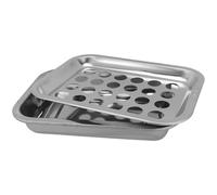 SOIMISS Stainless Steel Communion Tray Holder with Cover Rectangular Reusable Eucharist Ware for Churches Polished Edges for Safe Grip Suitable for Diverse Congregation and Religious