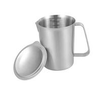 SOIMISS Stainless Steel Measuring Cup with Lid Wide Mouth Container with Scale Markings Laboratory and Kitchen Measuring Tool for Baking and Liquid Measurement