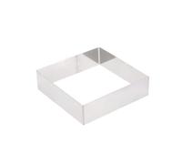 SOIMISS Stainless Steel Square Cake Ring 7.3 inch Silver Mousse Mould with Non Stick Surface for Pastry Cookie Pancake Egg Baking Equipment Professional Chef Home Kitchen Dessert Pans