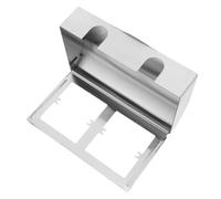 SOIMISS Stainless Steel Wall Switch Socket Cover with Splash Protection, 2 Gang Flip Cover Panel for Outdoor and Bathroom Use, Modern Silver Receptacle Face Plate Protector Preventing