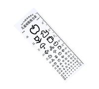 SOIMISS Standard PVC Eye Chart for Home Use with Clear Visual Testing Design Vision Chart for Measuring Acuity at Meters Educational Wall Hanging for Adults
