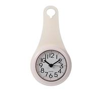 SOIMISS Suction Cup Wall Clock for Bathroom with Numbers and Second Hand Battery Operated Mute Clock for Tiles Walls and Towel Rack Hanging