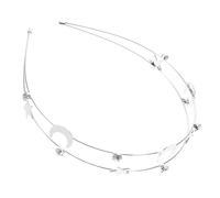 SOIMISS Sun and Moon Headband for Women Metal Decorative Headbands Hairband Zinc Alloy Silver Secure Fit Enchanting Design