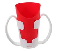 SOIMISS Supportive Nose Cutout Drinking Cup for Elderly Adults with Handles Ergonomic Design for Comfortable Swallowing Hospital Care Tumbler for Patients and Special Needs Dishwasher Safe