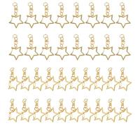 SOIMISS Swivel Trigger Clips 60Pcs Pentagram Star Keychain Buckles Zinc Alloy Spring Clips for DIY Jewelry Making and Small Dog Leashes