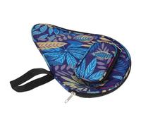 SOIMISS Table Tennis Paddle Cover Bat Organizing Bag with Zipper Protective Storage Case for Pingpong Paddle Blue Maple Leaf Pattern Suitable for Indoor and Outdoor Use