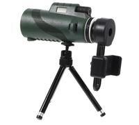 SOIMISS Telescope Compact Monocular and with Aluminum Tripod Smartphone, 12x50 Waterproof Adapter Abs and Glass Construction for Bird Watching and Hiking Outdoor Activities