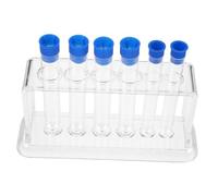 SOIMISS Test Tubes Rack Kit Plastic Tube Holder Set with Lids for Laboratory and School Chemistry Lessons Random Color