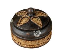SOIMISS Thai Solid Wood Ashtray Handmade Retro Decorative Cigar Ashtray for Men Natural Sturdy Material Odorless Vintage Style Diameter Practical and Elegant Table Accessory
