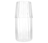 SOIMISS Thickened Glass Water Pitcher with Lid and Cup Set, Practical Cold Water Jug for Tea and Beer, Elegant High-end Design Suitable for Parties and BBQ