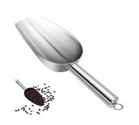 SOIMISS Thickened Stainless Steel Ice Scoop Food Scoop Grain Flour Sugar Scooper Non-Stick Mirror Finish Kitchen Tool for Home Restaurant Use