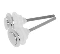 SOIMISS Toilet Tank Flushing Single Push Button Replacement 2Pcs Chrome-Plated 38X46Mm Straight Press Suitable for Single Flush Toilet Water Tanks