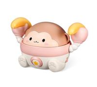 SOIMISS Touch Control Electric Crawling Monkey for Lights and Music Motor Skill Development Walking Guidance in Pink Plastic Interactive Sensory Play