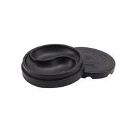 SOIMISS Traditional Inkslab with Inkstick Calligraphy Inkstone Round Tai Chi Design Sturdy Ink Grinding Tool with Cover for Chinese Calligraphy Painting and Writing Practice