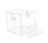 SOIMISS Transparent Acrylic Small Reptile Breeding Box for Geckos Turtles Spiders Frogs Mini Terrarium with Easy-clean Surface Safe Ventilated Hatching and Feeding Container for Exotic