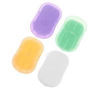 SOIMISS Travel Soap Sheets of Milk and Lemon Scented Soap Slices for Hand Washing Portable Travel Supplies Lightweight and Convenient Hygiene