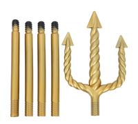 SOIMISS Trident Prop Gold - 4-Piece Plastic Devil Fork, 138cm Antique Style Costume Accessory for Halloween, Dress Up, Stage Performance, Cosplay, Theatrical Props, Festival Use, School Play