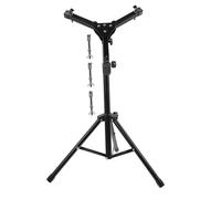 SOIMISS Tripod and Enhanced Bearing Capacity Adjustable Height Dumb Drum Rack Stand in Black Alloy with Rivet Technology Connection Featuring Holder Leg with Super Wide Spacing