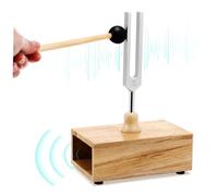 SOIMISS Tuning Fork Yoga Tools Tuning Fork Hammer and Resonator Box for Music Therapy and Sensory Experiment