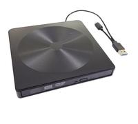 SOIMISS Typec External CD Drive Ultra Thin Multifunctional Dvd Writer USB Powered Portable Optical Disc Drive for Laptop Desktop with Shockproof Low Noise Design