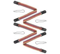 SOIMISS Ukulele Straps Adjustable Cotton Boho Woven 4Pcs with Embroidered Ethnic Style for Hawaiian Banjo Performances
