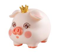 SOIMISS Unbreakable Vinyl Piggy Bank for Coin Saving Jar with Ample Storage Shatterproof Money Box for Nursery School Travel Cute Animal Figurine Teaching Financial Habits