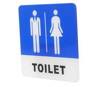 SOIMISS Unisex Acrylic Toilet Door Sign Strong Self Adhesive Restroom Guiding Sign for Men Women Bathroom Thick Acrylic No Drilling Required