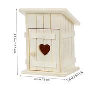 SOIMISS Unpainted Wood Bird House for Garden Outdoor Use Sturdy Natural Material Nesting Box with Spacious Interior and Entrance Suitable for Parakeet and Birds DIY Paintable Nesting Home