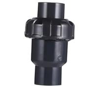 SOIMISS Upvc Plastic Back Pressure Check Valve Non Return Flap One Way Water Conducting Valve Chemical Resistant Pipe Fitting for Fluid Control