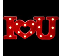 SOIMISS Valentine's Day LED Alphabet Letter Light, Red Large Romantic Proposal Confession Decoration Lamp, Valentine's Party Scene Lighting for Home Bedroom