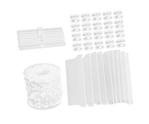 SOIMISS Vertical Blind Accessories Set 127mm Bottom Chain Bottom Chain with 20 Bead Connectors 10 Double Hangers