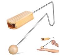 SOIMISS Vibraslap Wooden Percussion Instrument with Polished Surface, Easy to Play Latin Musical Instrument for Beginners and Professionals, for Stage Performances and Musical Shows
