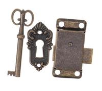 SOIMISS Vintage Cabinet Lock Set Antique Style Security Kit for Dresser Drawers Doors with Key Durable Furniture Lock Accessory