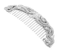 SOIMISS Vintage Chinese Hair Comb Portable Retro Design Wide Tooth Comb for Men Women Engraved Animal for Grooming Styling Collectible