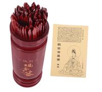 SOIMISS Vintage Chinese Wooden Divination Sticks with Fortune Telling Sticks and Instruction Book Smooth Burr Bamboo Game Props for Home Office School Temple Leisure and Fun