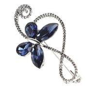 SOIMISS Vintage Rhinestone Butterfly Brooch Pin Stylish Music Note Collar Accessory for Men and Women Sturdy Alloy Multi-use Lapel Pin with Sparkling Details for Suits Ties and Boutonniere